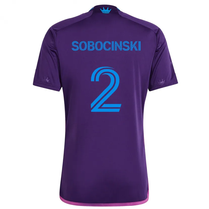 Danxen Kinder Jan Sobocinski #2 Lila-Blau Auswärtstrikot Trikot 2024/25 T-Shirt Schweiz