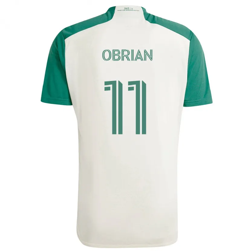 Danxen Kinder Jáder Obrian #11 Braune Farben Grün Auswärtstrikot Trikot 2024/25 T-Shirt Schweiz