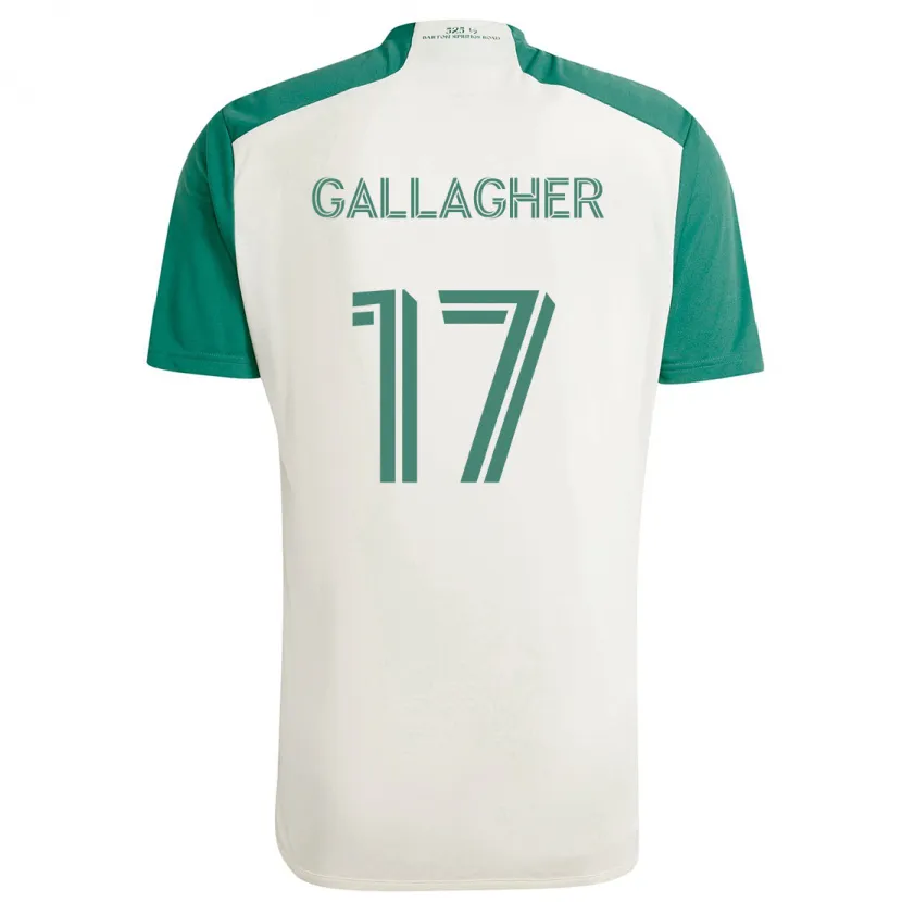 Danxen Kinder Jon Gallagher #17 Braune Farben Grün Auswärtstrikot Trikot 2024/25 T-Shirt Schweiz