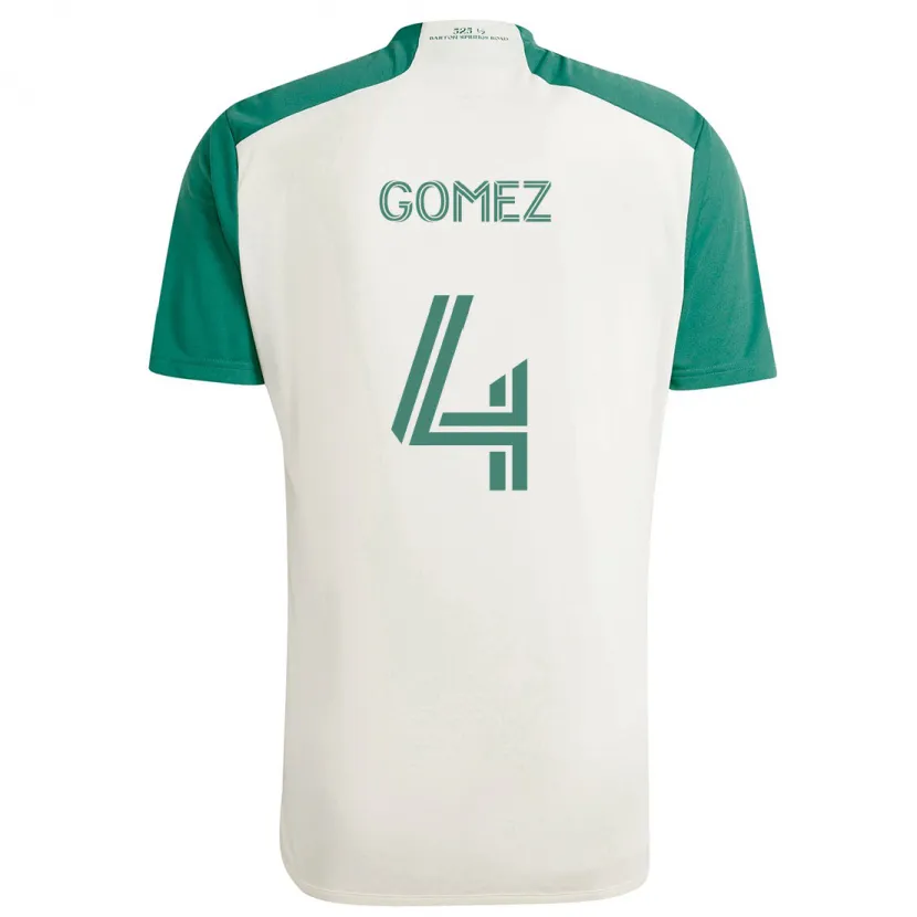 Danxen Kinder Antonio Gomez #4 Braune Farben Grün Auswärtstrikot Trikot 2024/25 T-Shirt Schweiz