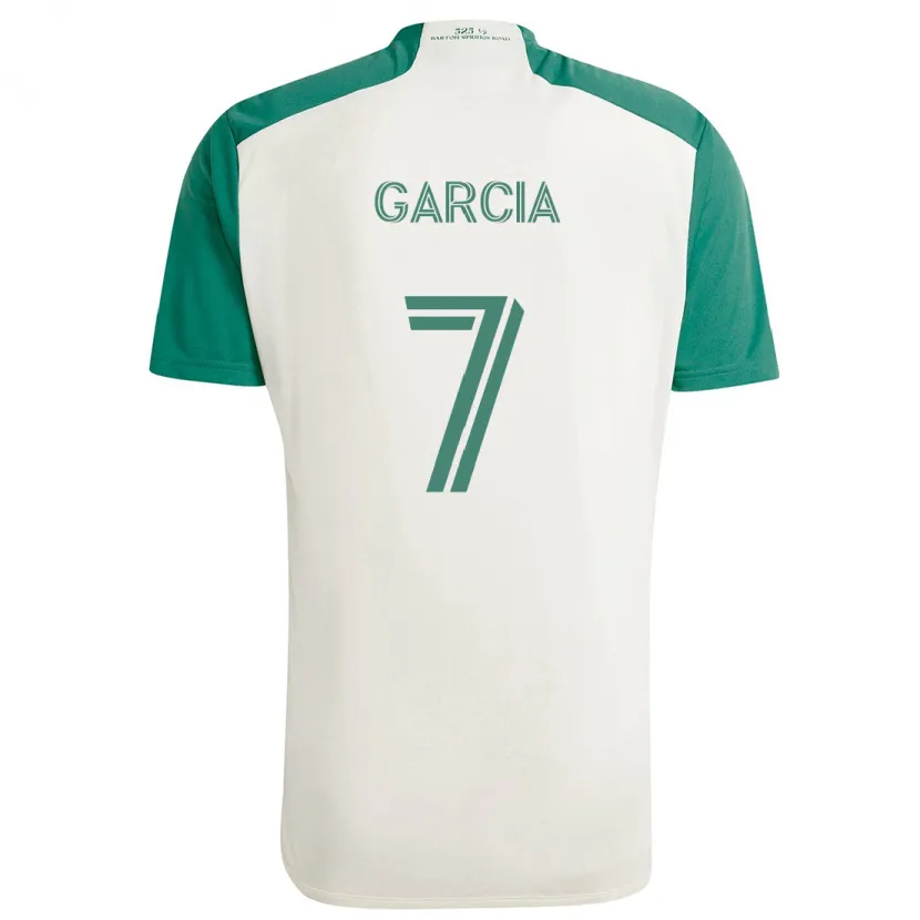 Danxen Kinder Anthony García #7 Braune Farben Grün Auswärtstrikot Trikot 2024/25 T-Shirt Schweiz