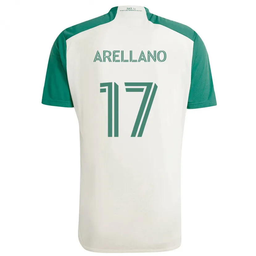 Danxen Kinder Bryan Arellano #17 Braune Farben Grün Auswärtstrikot Trikot 2024/25 T-Shirt Schweiz