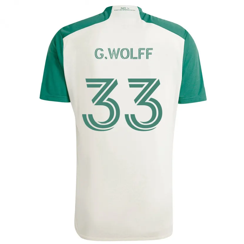 Danxen Kinder Gavin Wolff #33 Braune Farben Grün Auswärtstrikot Trikot 2024/25 T-Shirt Schweiz