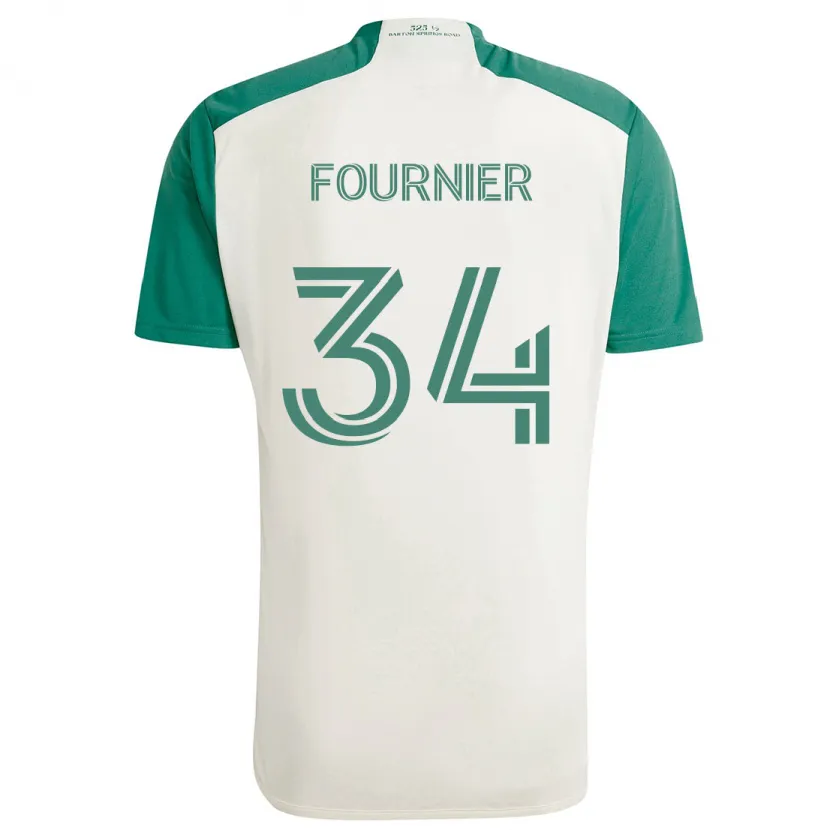 Danxen Kinder Drake Fournier #34 Braune Farben Grün Auswärtstrikot Trikot 2024/25 T-Shirt Schweiz