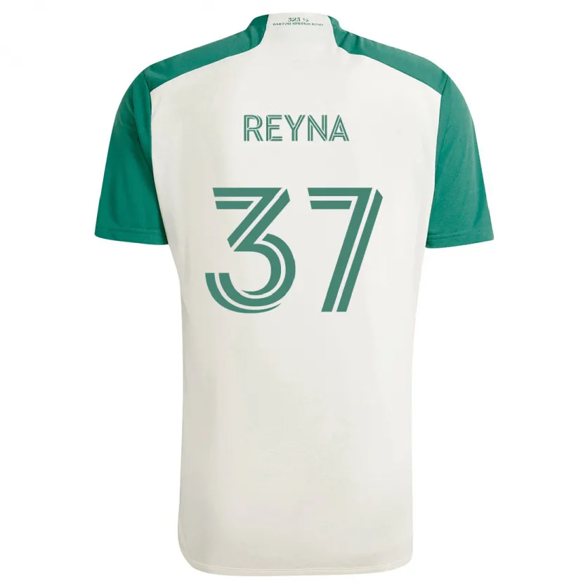 Danxen Kinder Joah Reyna #37 Braune Farben Grün Auswärtstrikot Trikot 2024/25 T-Shirt Schweiz