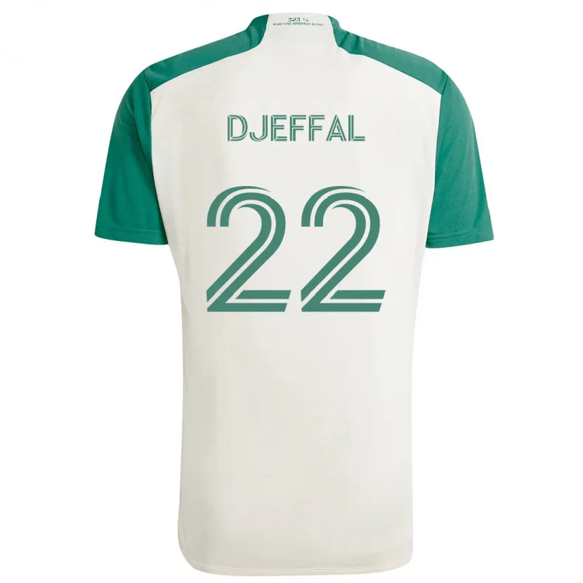 Danxen Kinder Sofiane Djeffal #22 Braune Farben Grün Auswärtstrikot Trikot 2024/25 T-Shirt Schweiz