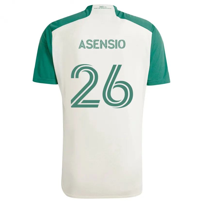 Danxen Kinder Charlie Asensio #26 Braune Farben Grün Auswärtstrikot Trikot 2024/25 T-Shirt Schweiz