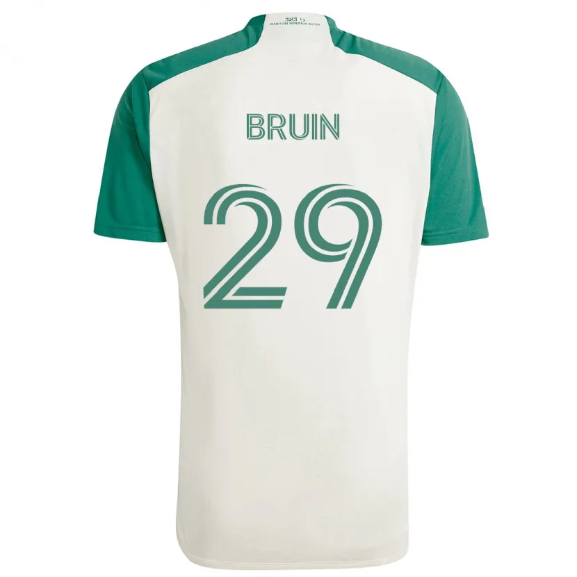 Danxen Kinder Will Bruin #29 Braune Farben Grün Auswärtstrikot Trikot 2024/25 T-Shirt Schweiz