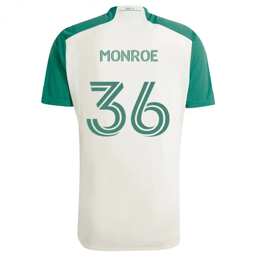 Danxen Kinder Greg Monroe #36 Braune Farben Grün Auswärtstrikot Trikot 2024/25 T-Shirt Schweiz