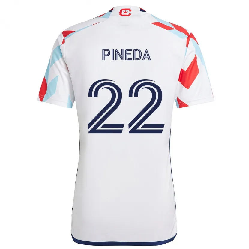 Danxen Kinder Mauricio Pineda #22 Weiß Rot Blau Auswärtstrikot Trikot 2024/25 T-Shirt Schweiz