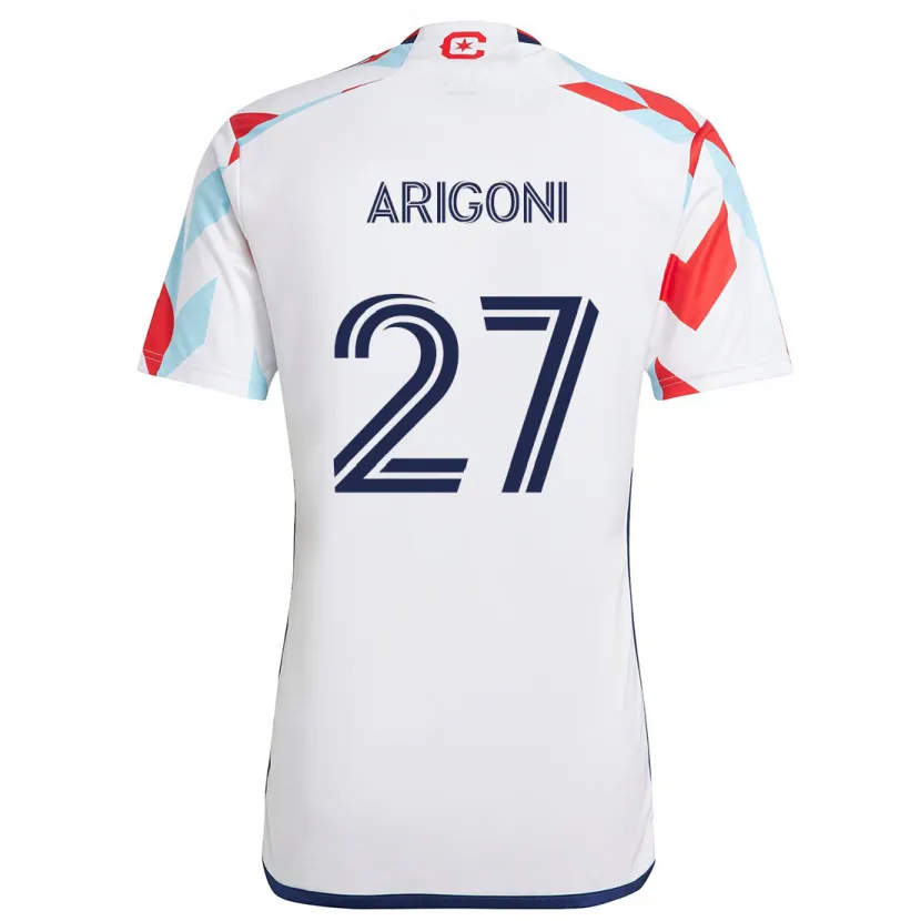 Danxen Kinder Allan Arigoni #27 Weiß Rot Blau Auswärtstrikot Trikot 2024/25 T-Shirt Schweiz