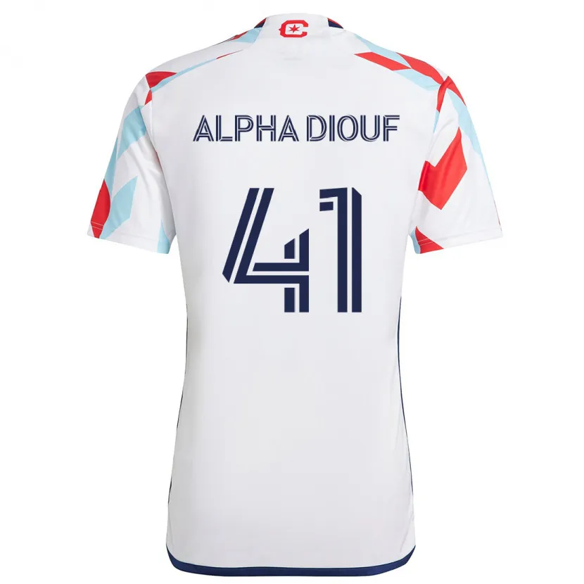 Danxen Kinder Jean Alpha Diouf #41 Weiß Rot Blau Auswärtstrikot Trikot 2024/25 T-Shirt Schweiz