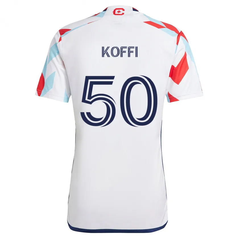 Danxen Kinder Christian Koffi #50 Weiß Rot Blau Auswärtstrikot Trikot 2024/25 T-Shirt Schweiz