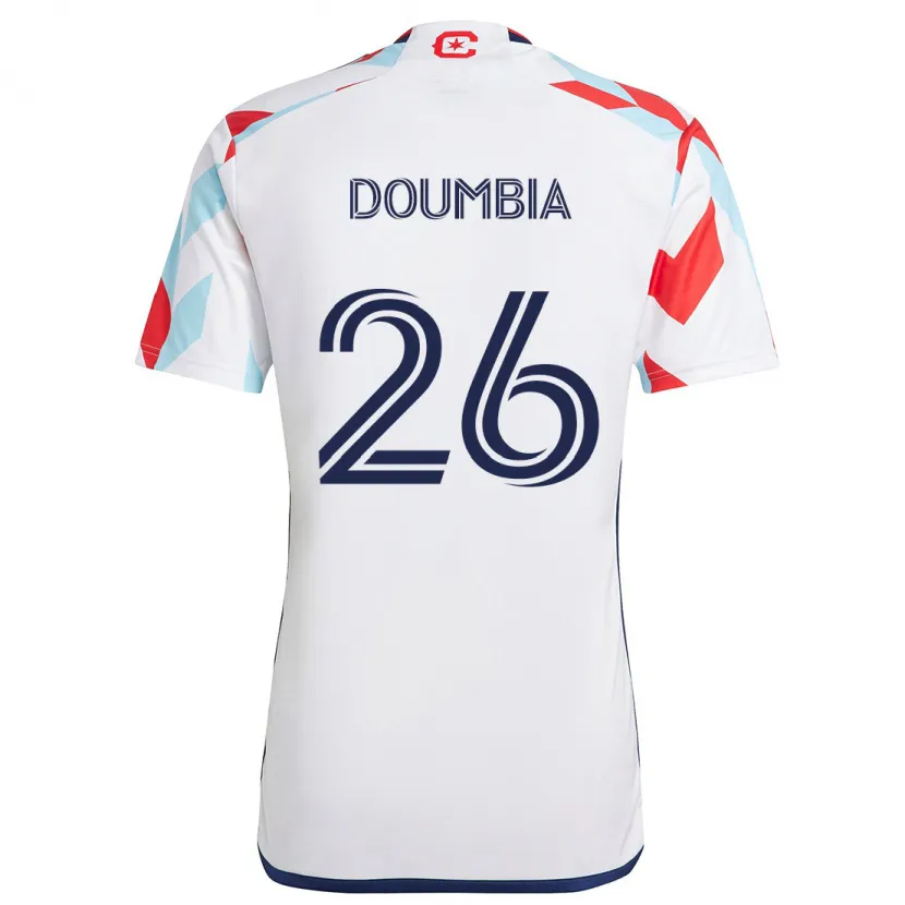 Danxen Kinder Ousmane Doumbia #26 Weiß Rot Blau Auswärtstrikot Trikot 2024/25 T-Shirt Schweiz