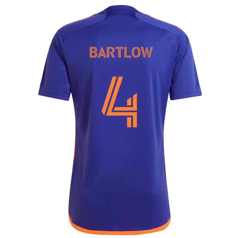 Danxen Kinder Ethan Bartlow #4 Lila Orange Auswärtstrikot Trikot 2024/25 T-Shirt Schweiz