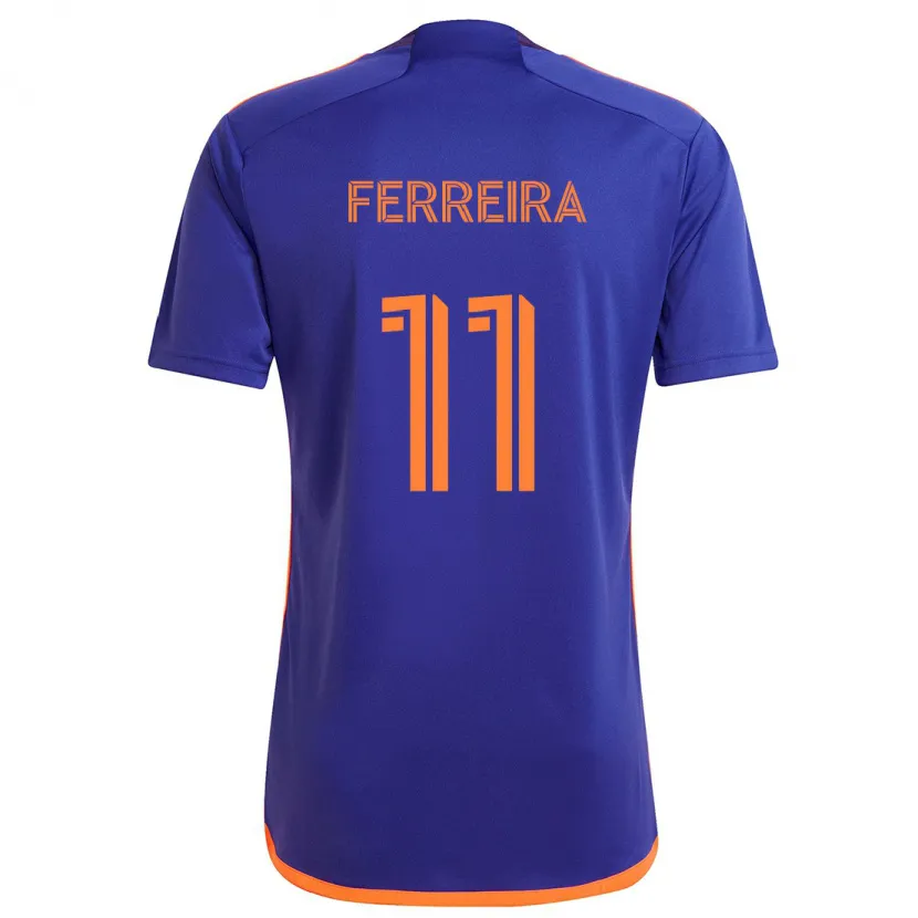 Danxen Kinder Sebastián Ferreira #11 Lila Orange Auswärtstrikot Trikot 2024/25 T-Shirt Schweiz