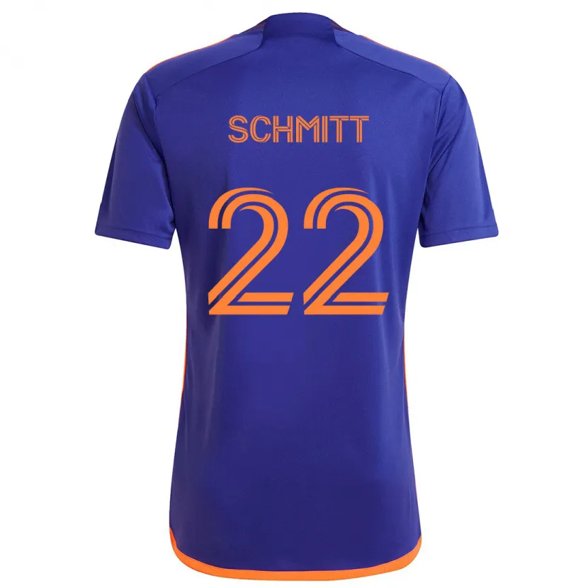 Danxen Kinder Tate Schmitt #22 Lila Orange Auswärtstrikot Trikot 2024/25 T-Shirt Schweiz