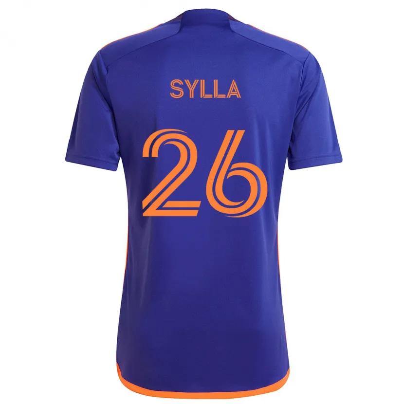 Danxen Kinder Ousmane Sylla #26 Lila Orange Auswärtstrikot Trikot 2024/25 T-Shirt Schweiz