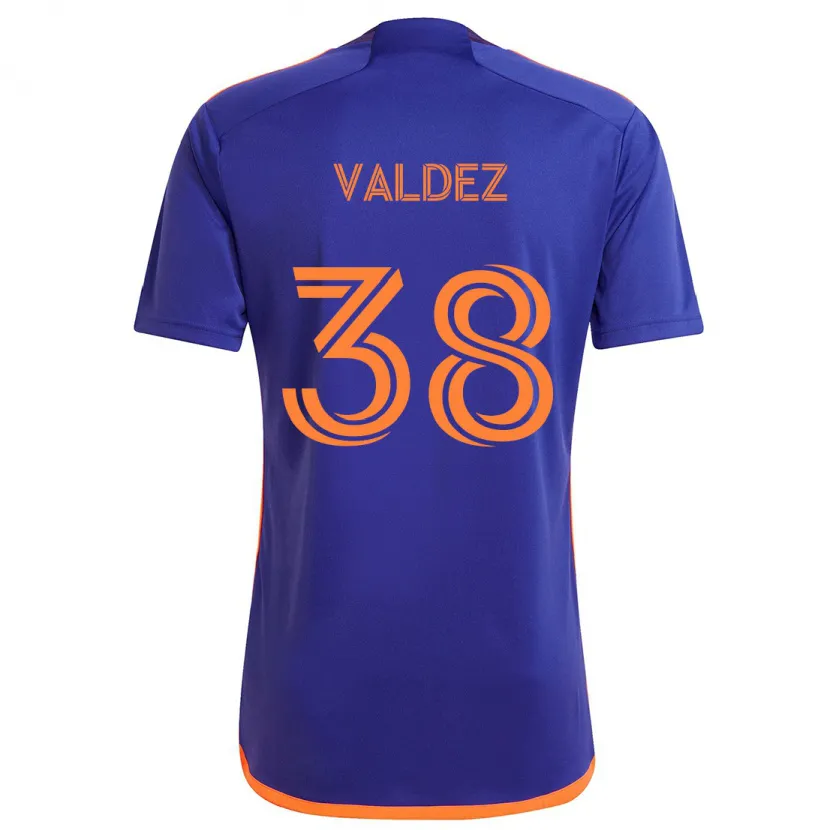 Danxen Kinder Xavier Valdez #38 Lila Orange Auswärtstrikot Trikot 2024/25 T-Shirt Schweiz