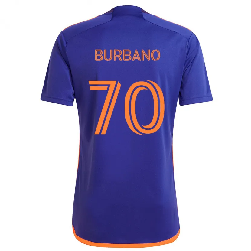 Danxen Kinder Jordy Burbano #70 Lila Orange Auswärtstrikot Trikot 2024/25 T-Shirt Schweiz