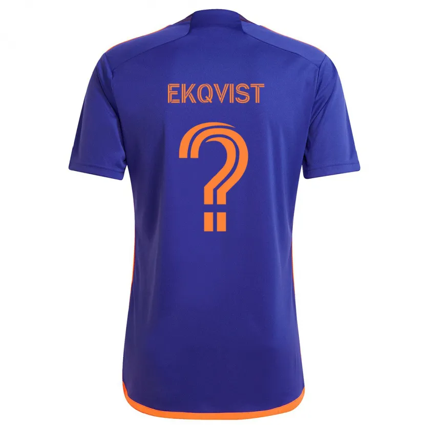 Danxen Kinder Akseli Ekqvist #0 Lila Orange Auswärtstrikot Trikot 2024/25 T-Shirt Schweiz