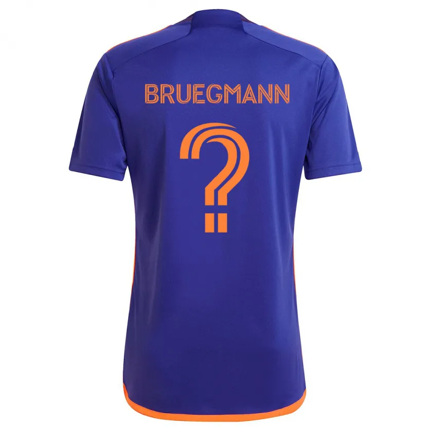 Danxen Kinder Lukas Bruegmann #0 Lila Orange Auswärtstrikot Trikot 2024/25 T-Shirt Schweiz