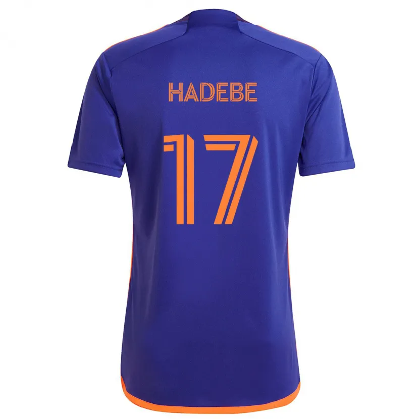 Danxen Kinder Teenage Hadebe #17 Lila Orange Auswärtstrikot Trikot 2024/25 T-Shirt Schweiz