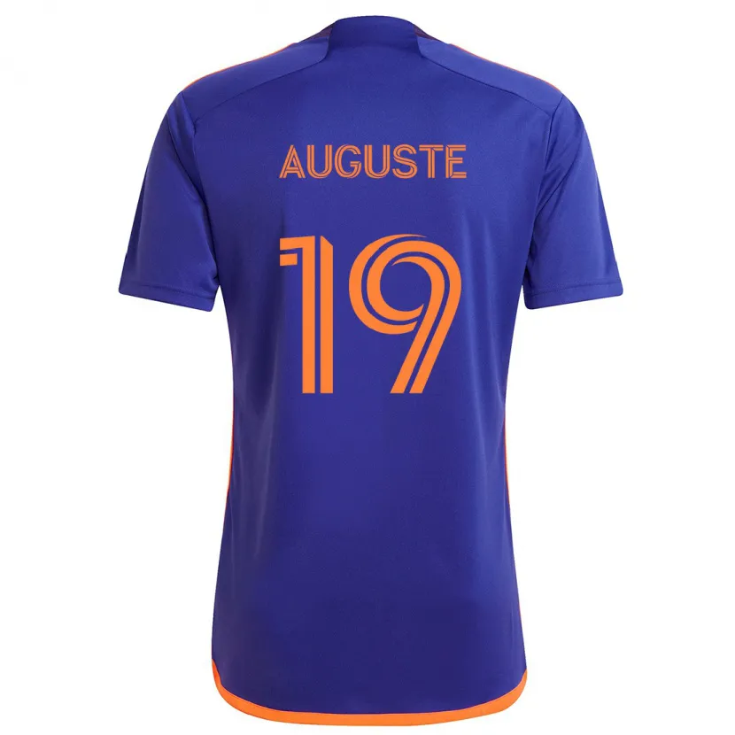 Danxen Kinder Charles Auguste #19 Lila Orange Auswärtstrikot Trikot 2024/25 T-Shirt Schweiz