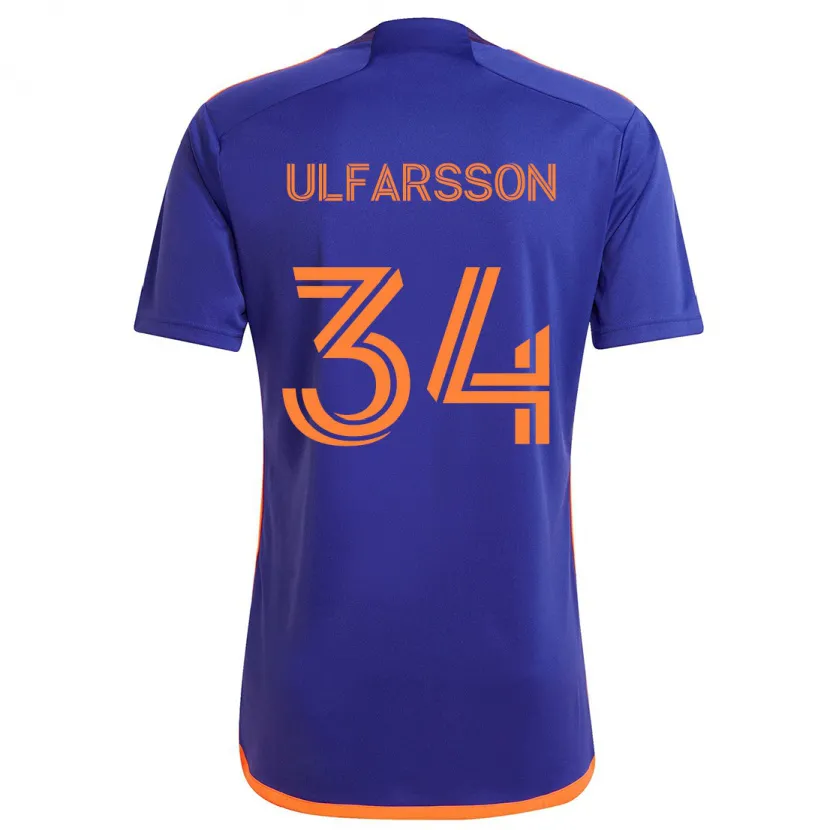 Danxen Kinder Thor Úlfarsson #34 Lila Orange Auswärtstrikot Trikot 2024/25 T-Shirt Schweiz