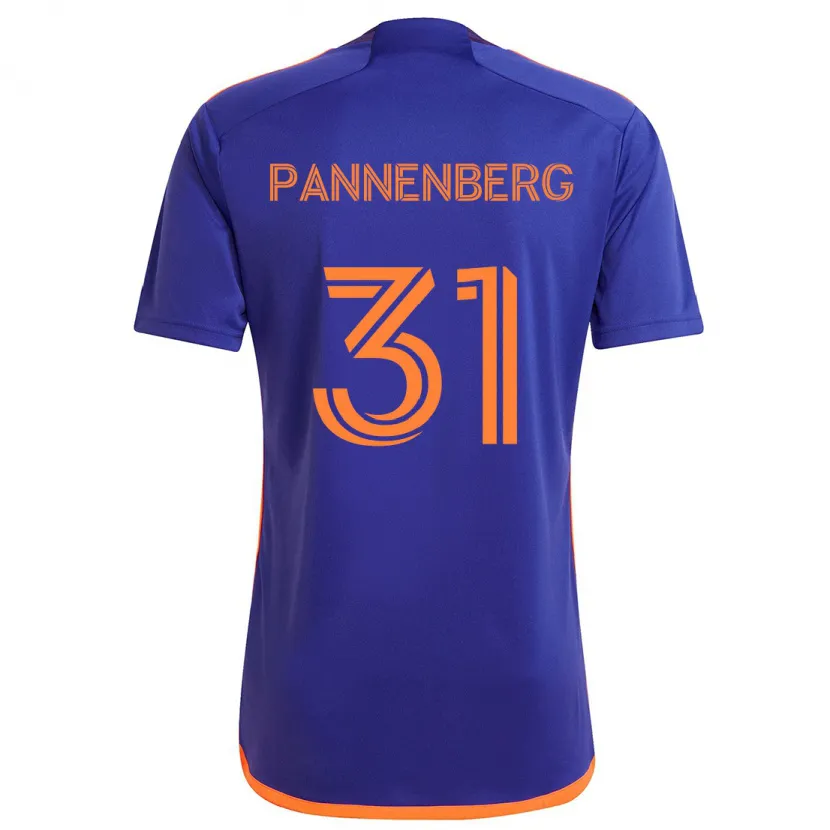 Danxen Kinder Andrew Pannenberg #31 Lila Orange Auswärtstrikot Trikot 2024/25 T-Shirt Schweiz