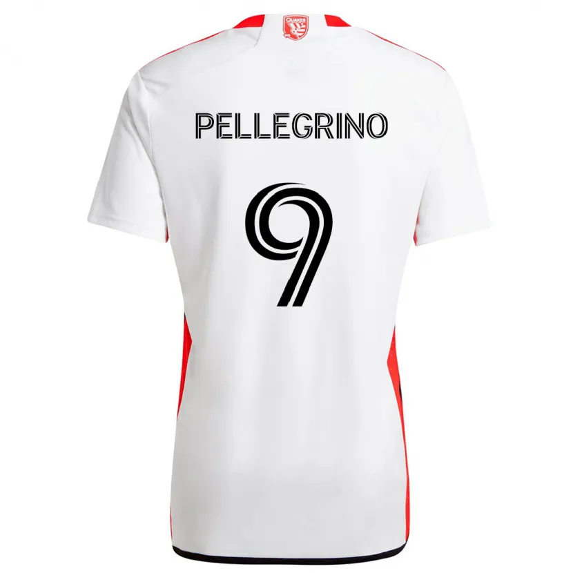 Danxen Kinder Amahl Pellegrino #9 Weiß Rot Auswärtstrikot Trikot 2024/25 T-Shirt Schweiz