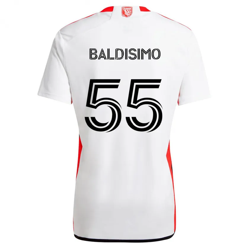 Danxen Kinder Michael Baldisimo #55 Weiß Rot Auswärtstrikot Trikot 2024/25 T-Shirt Schweiz