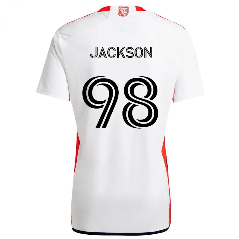 Danxen Kinder Jacob Jackson #98 Weiß Rot Auswärtstrikot Trikot 2024/25 T-Shirt Schweiz