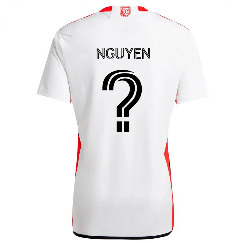 Danxen Kinder Christopher Nguyen #0 Weiß Rot Auswärtstrikot Trikot 2024/25 T-Shirt Schweiz