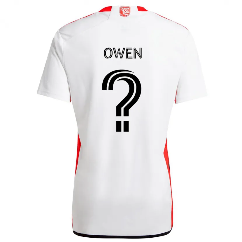 Danxen Kinder Connor Owen #0 Weiß Rot Auswärtstrikot Trikot 2024/25 T-Shirt Schweiz