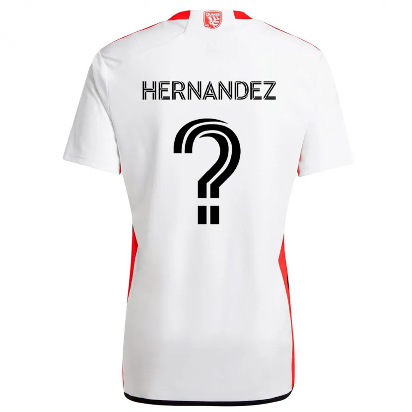 Danxen Kinder Oliver Hernandez #0 Weiß Rot Auswärtstrikot Trikot 2024/25 T-Shirt Schweiz