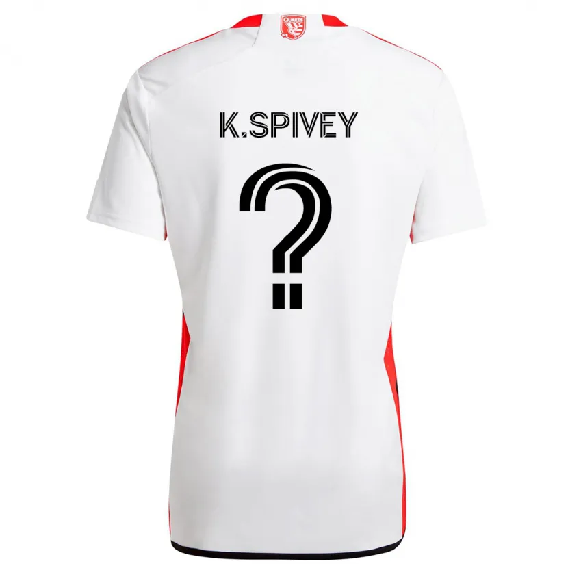 Danxen Kinder Kaedren Spivey #0 Weiß Rot Auswärtstrikot Trikot 2024/25 T-Shirt Schweiz