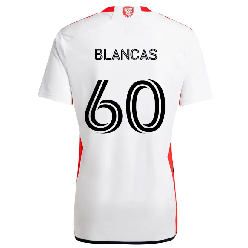 Danxen Kinder Eduardo Blancas #60 Weiß Rot Auswärtstrikot Trikot 2024/25 T-Shirt Schweiz