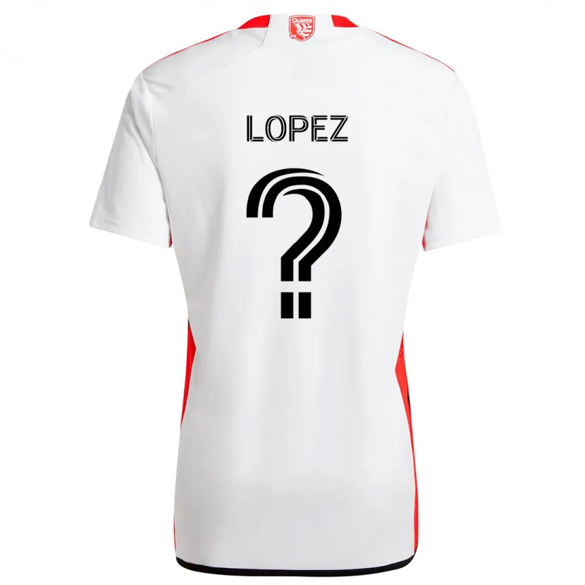 Danxen Kinder Mateo Lopez #0 Weiß Rot Auswärtstrikot Trikot 2024/25 T-Shirt Schweiz