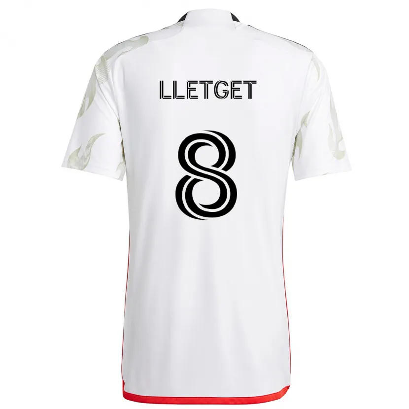 Danxen Kinder Sebastian Lletget #8 Weiß Rot Schwarz Auswärtstrikot Trikot 2024/25 T-Shirt Schweiz