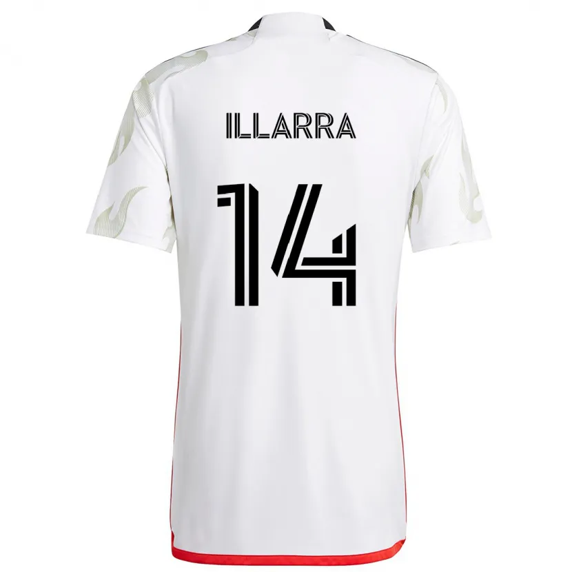 Danxen Kinder Asier Illarramendi #14 Weiß Rot Schwarz Auswärtstrikot Trikot 2024/25 T-Shirt Schweiz