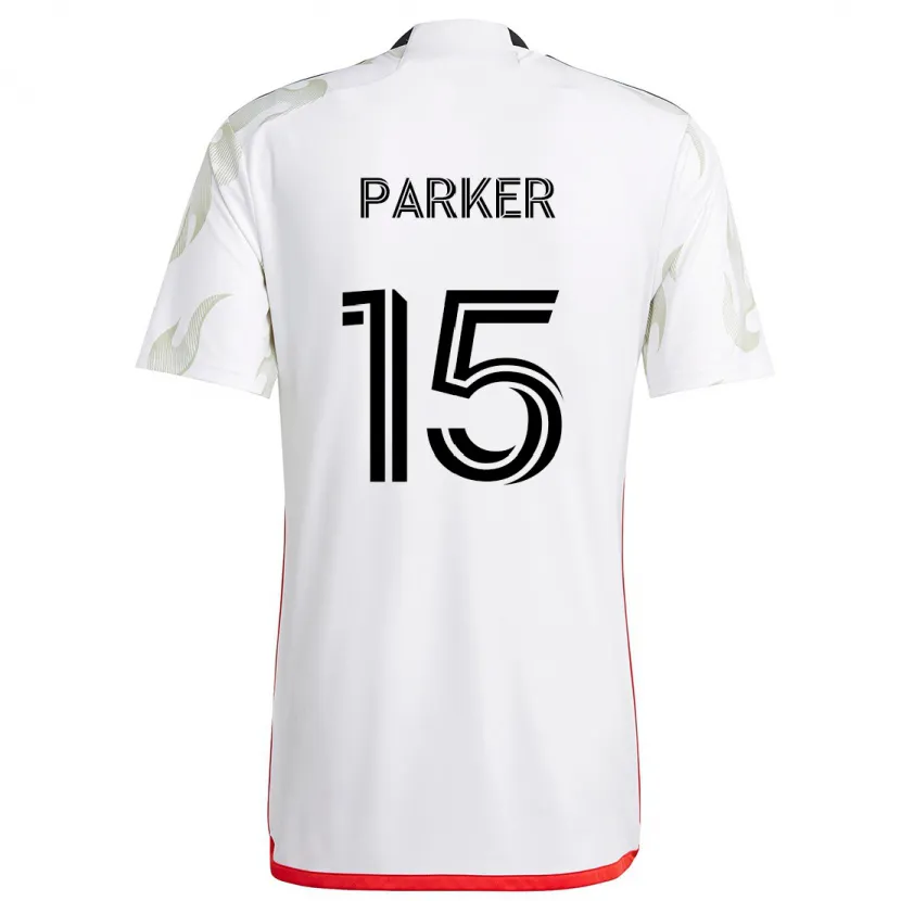 Danxen Kinder Isaiah Parker #15 Weiß Rot Schwarz Auswärtstrikot Trikot 2024/25 T-Shirt Schweiz