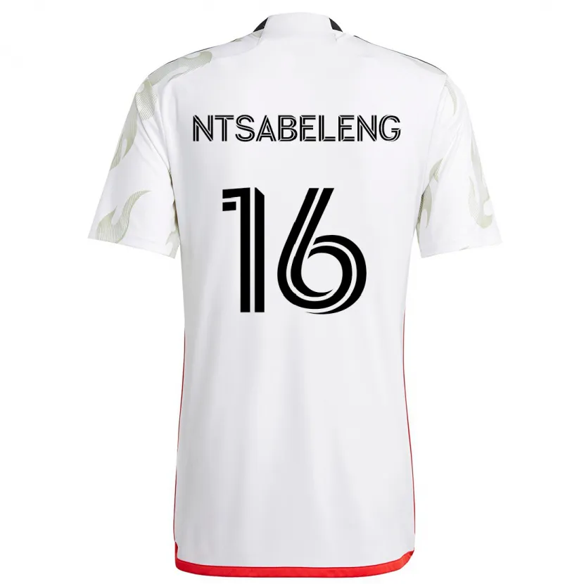 Danxen Kinder Tsiki Ntsabeleng #16 Weiß Rot Schwarz Auswärtstrikot Trikot 2024/25 T-Shirt Schweiz