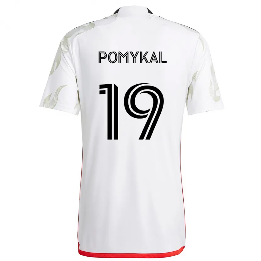 Danxen Kinder Paxton Pomykal #19 Weiß Rot Schwarz Auswärtstrikot Trikot 2024/25 T-Shirt Schweiz