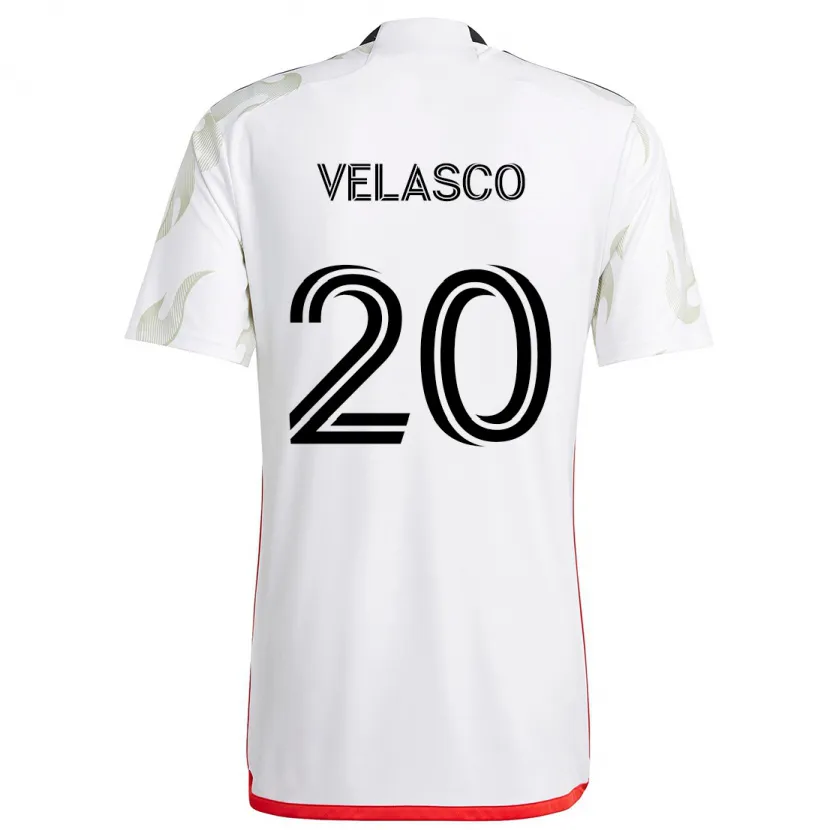 Danxen Kinder Alan Velasco #20 Weiß Rot Schwarz Auswärtstrikot Trikot 2024/25 T-Shirt Schweiz