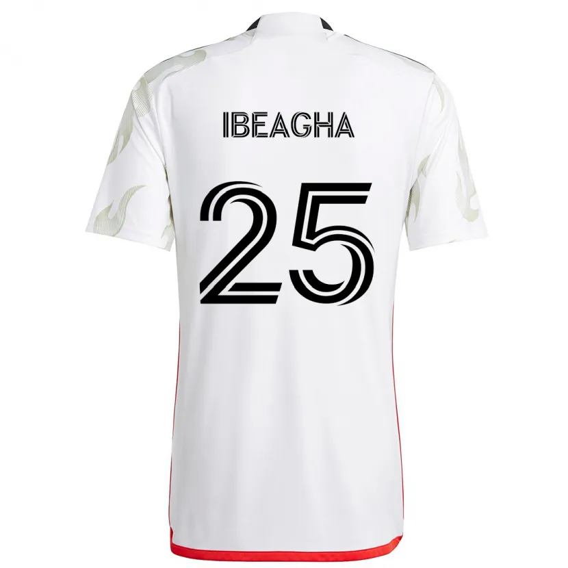 Danxen Kinder Sebastien Ibeagha #25 Weiß Rot Schwarz Auswärtstrikot Trikot 2024/25 T-Shirt Schweiz