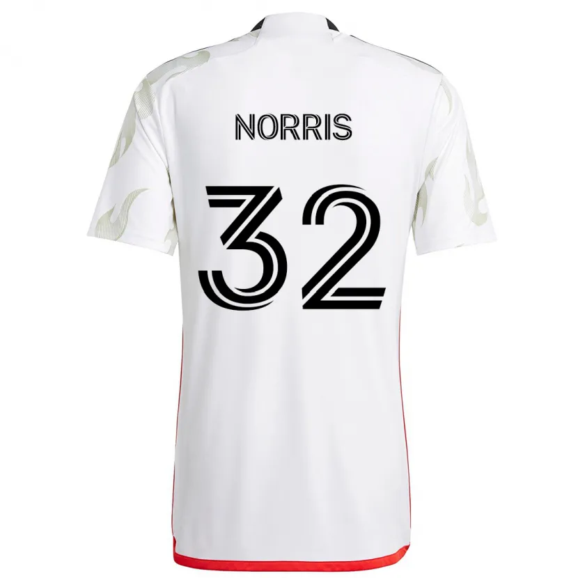 Danxen Kinder Nolan Norris #32 Weiß Rot Schwarz Auswärtstrikot Trikot 2024/25 T-Shirt Schweiz