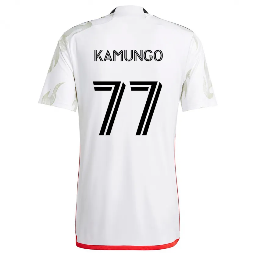 Danxen Kinder Bernard Kamungo #77 Weiß Rot Schwarz Auswärtstrikot Trikot 2024/25 T-Shirt Schweiz