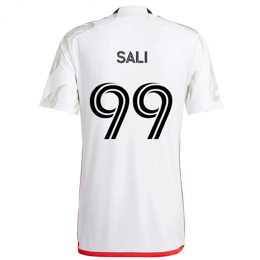 Danxen Kinder Enes Sali #99 Weiß Rot Schwarz Auswärtstrikot Trikot 2024/25 T-Shirt Schweiz