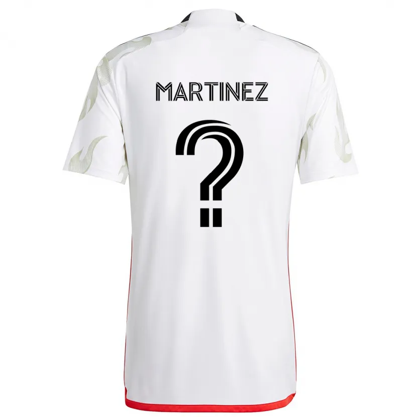 Danxen Kinder Jonathan Martinez #0 Weiß Rot Schwarz Auswärtstrikot Trikot 2024/25 T-Shirt Schweiz